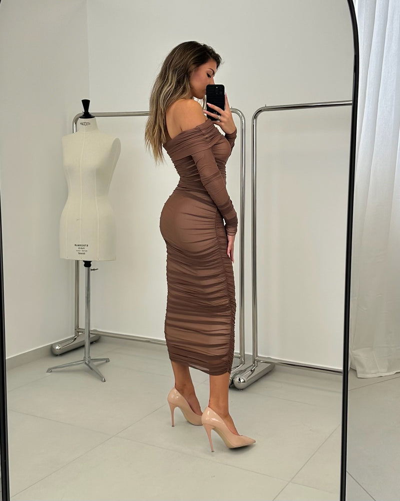 Figurbetontes Mesh Kleid